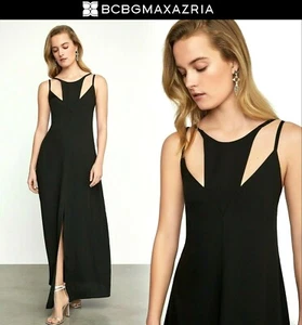 NUEVO MAXI VESTIDO BCBG MAX AZRIA CORTE CON CORREA NEGRO GTW6188129 TALLA XS $248.00 - Imagen 1 de 8