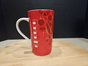 Starbucks Coffee Mug Tea Cup 16oz Siren Christmas Red Holly Ceramic 2013 Holiday - Picture 1 of 11