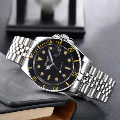 Relojes de pulsera para hombre movimiento automático pulsera jubileo impermeable de negocios Foto 1 de 4