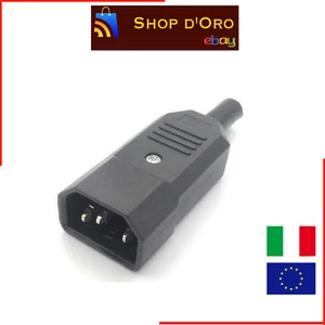 2 Pezzi Spina volante ALIMENTAZIONE TRIPOLARE VDE IEC320 C14 MASCHIO - Imagen 1 de 1