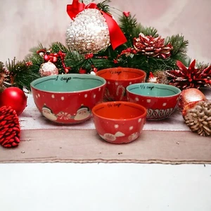 Juego de 4 Copas Medidoras Anthropologie GEORGE VIV MUY FELICES Navidad - Imagen 1 de 10