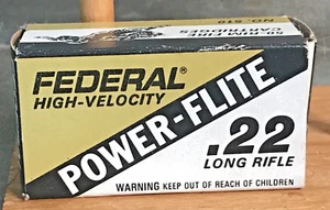 Federal Power-flite .22 Long Rifle 510 Empty Ammo Box w Insert Tray Rabbit Squir - Picture 1 of 9