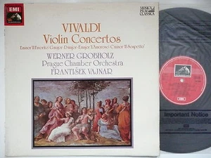WERNER GROBHOLZ PLAYS VIVALDI VIOLIN CONCERTOs PCO VAJNAR EMI ASD 3690 - Picture 1 of 3
