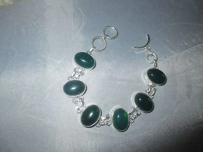 HERMOSA PULSERA NUEVA CRISOPRASA PIEDRAS PRECIOSAS NATURALES 8" BONITO REGALO Foto 1 de 4