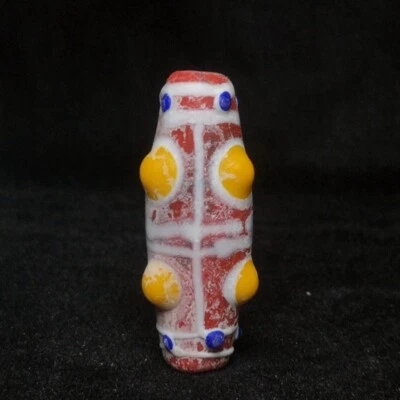 Collar colgante de cuentas de esmalte de colores antiguo chino de 2 pulgadas de Beijing colección de regalo Foto 1 de 4