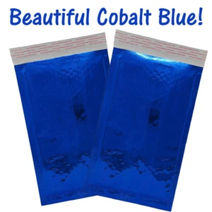 5x9 sobres acolchados de burbujas azul cobalto, ¡sobres de envío acolchados de color brillante de diseñador! - Imagen 1 de 8