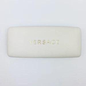 VERSACE White Eye Glasses Sunglasses Case Designer Snap Close Authentic Case - Picture 1 of 9