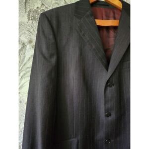 Men's Wool Cashmere Pinstripe Blazer 42"