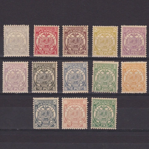 TRANSVAAL SOUTH AFRICA 1885, SG# 175-187, CV £3350, full set signed, MH Cover