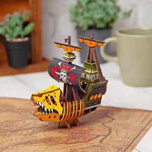 ki-gu-mi x ONE PIECE Victoria Punk Wooden Art 3D Puzzle KID Pirates from Japan - Picture 1 of 8