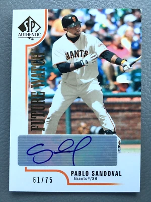 Reloj UD SP 2009 Auténtico Pablo Sandoval Future Autógrafo RC Novato/75 Foto 1 de 2