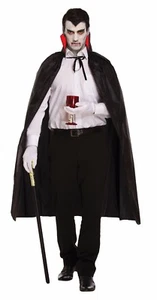Deluxe Vampire Costume for Men Gothic Dracula Halloween Outfit with Accessories - Picture 1 of 13