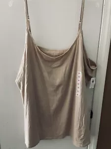 Old Navy Beige First Layer Cami Tank Top Women's Plus Size 4X Adjustable NWT - Picture 1 of 6
