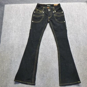 Pantalones de mezclilla de colección Tag para mujer talla 6 azul 26x32 pequeña ballena pana terciopelo EE. UU. Hippie Boho - Imagen 1 de 18