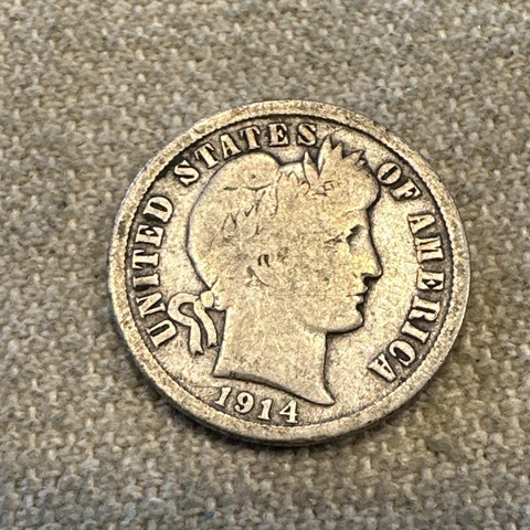 1914 Barber Dime Liberty Cover