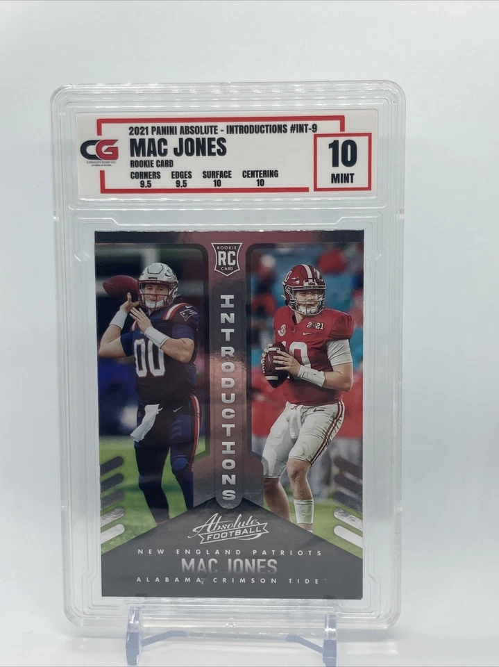 2021 Absolute Mac Jones CG Graded 10 Mint - Image 1 of 2