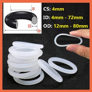 O-Ringe Dichtringe Dichtungsringe Schnurstärke 4mm Innen Ø 4mm - 72mm / Silikon - Picture 1 of 10