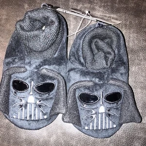 Star Wars Darth Vader Plush Slip On Slippers Size Large 9-10 - Picture 1 of 5
