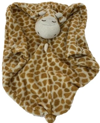 Angel Dear Lovey Sleepy Eyes Giraffe Knotted Corners Baby Security Blanket 12 in - Image 1 of 4