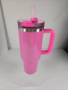 Starbucks Stanley X Tumbler Berry Holiday 2024 Pink Glitter 40 Oz Gebraucht - Bild 1 von 13