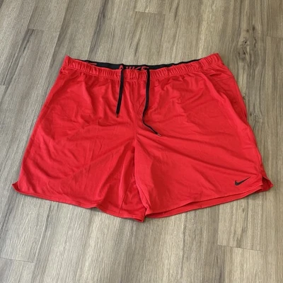 Nike Dri-FIT Athletic Shorts Men's 4XL Red Lightweight Drawstring Training Gym - Image 1 of 4
