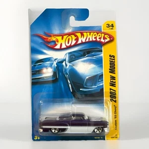 Chevy Hot Wheels 2007 nuevos modelos 34/36 personalizado 53 púrpura y blanco - Imagen 1 de 3
