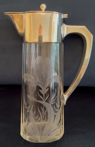 An Art Nouveau silver plate mounted cut glass claret jug c.1910 - Picture 1 of 23