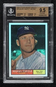 2007 eTopps Mickey Mantle Reprints /999 Mickey Mantle #10 BGS 9.5 GEM MINT HOF - Picture 1 of 3