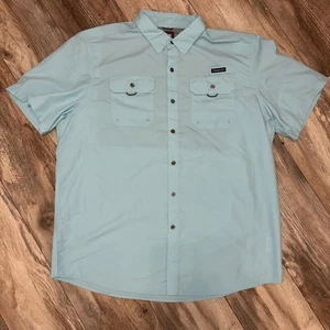 Wrangler Shirt Mens XL Button Down Utility Loops UPF Wick Vented Fishing Outdoor - Picture 1 of 20