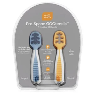 New NumNum Pre-Spoon GOOtensils Baby Spoon Set BPA Free Silicone, Baby Gift - Picture 1 of 6