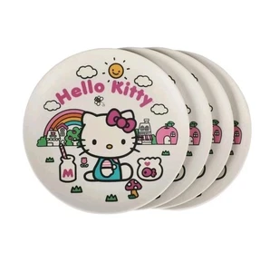 Set of 4 HELLO KITTY HKC Tableware Plates Bamboo Dishwasher Safe Sanrio NEW - Picture 1 of 6