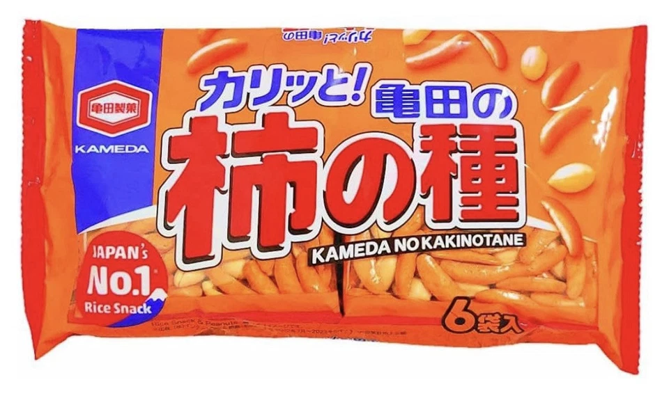 Kakinotane, Kameda Seika, Japan, berühmte Snacks, Reiscracker, 6 Beutel in 1 - Bild 1 von 1