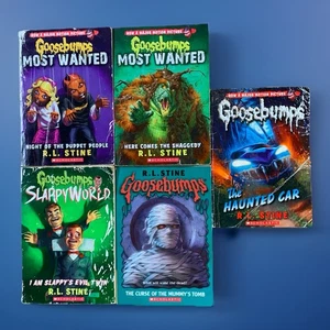 Goosebumps By R. L. Stine Children’s Books Lot Of 5 Slappyworld Most Wanted VTG - Picture 1 of 11