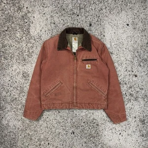 Chaqueta Detroit Vintage Años 2000 Carhartt Rosa Desteñida Rosa WJ097 VRS Para Mujer S - Imagen 1 de 13