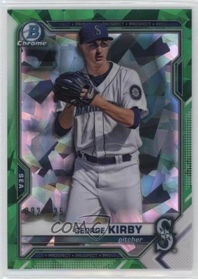 2021 Bowman Sapphire Edition Chrome Prospects Green Refractor /125 George Kirby - Image 1 of 2