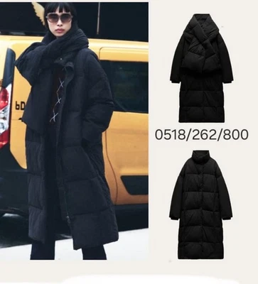 NUEVO CON ETIQUETAS ANORAK ACOLCHADO REPELENTE AL AGUA COLECCIÓN ZARA ZW CON BUFANDA M 0518/262 Foto 1 de 4