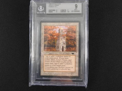Urza's Tower (Forest) BGS 9 MINT [Antiquities] Quad+ Mtg Magic Free Shipping - Image 1 of 2