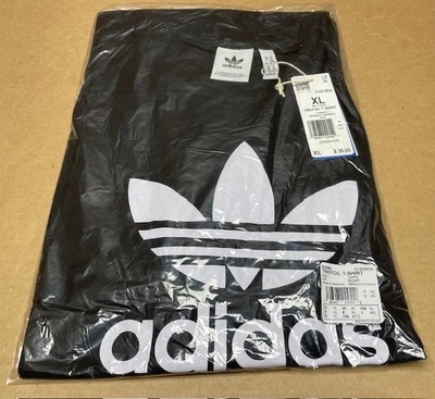 ADIDAS - Men's Adicolor Trefoil T-Shirt - BLACK - Size: X-LARGE -  ***NEW w/TAGS - Image 1 of 2