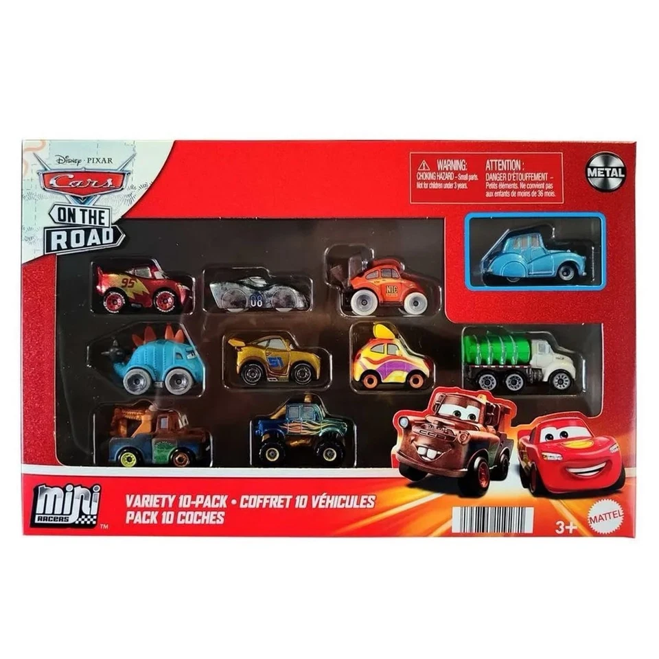 Disney Pixar Cars Mini Racers Variety 10-Pack Metal Toys Mattel Ages 3+ New READ - Image 1 of 1
