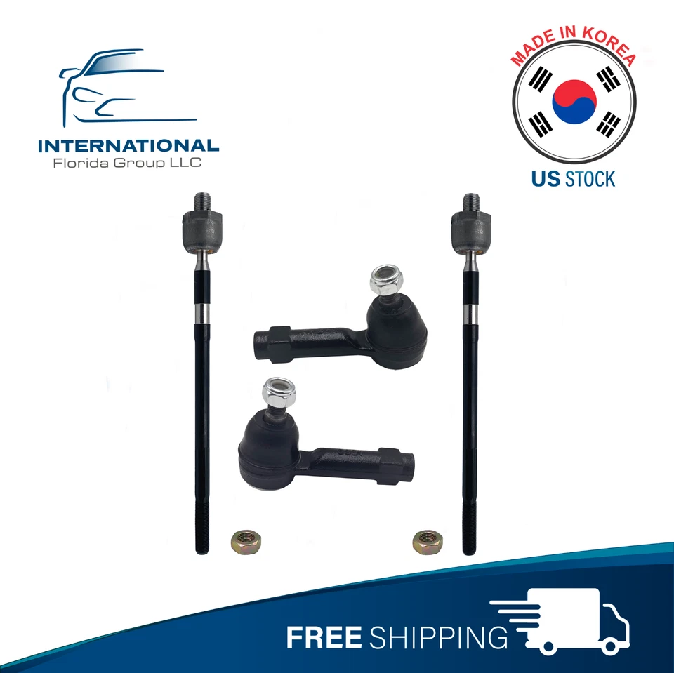 4 pcs ⭐KOREA⭐ Inner & Outer Tie Rod Ends For For 10-16 GENESIS COUPE - Image 1 of 4