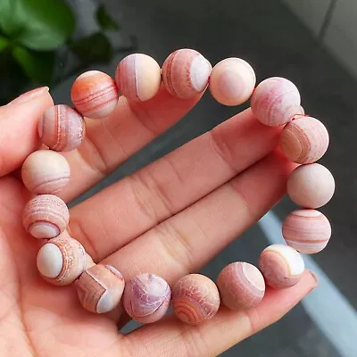 Pulsera de cuentas de ágata/piedra Gobi roja natural de 12 mm 1623 Foto 1 de 4