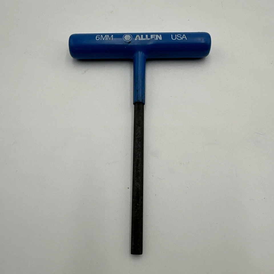 Vintage Allen T-Handle Allen Wrench 6mm Blue Handle - Image 1 of 4