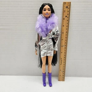Barbie EXTRA #15 Articulated Doll w/ Original Outfit Purple Asian Raquelle HHN07 - Picture 1 of 7