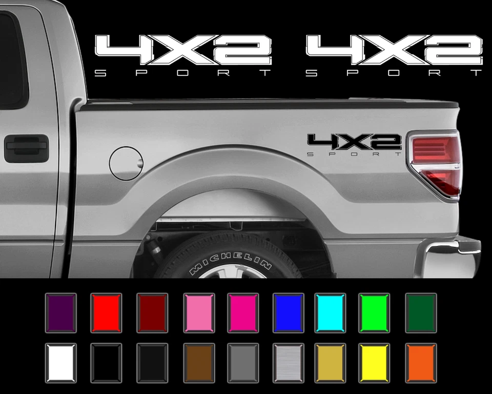 Juego de calcomanías 4x2 SPORT para camioneta Ford F-150 2009-2016 pegatinas de vinilo de cabecera Foto 1 de 1
