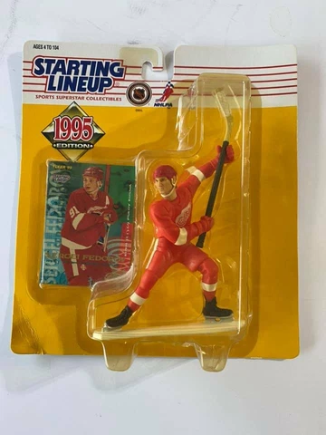 SERGEI FEDOROV Detroit Red Wings Starting Lineup SLU NHL 1995 Figure & Card NEW Cover