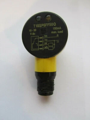 BANNER T18SP6FF50Q 33414 EZ-BEAM T18 SERIES SENSOR USED - Image 1 of 4