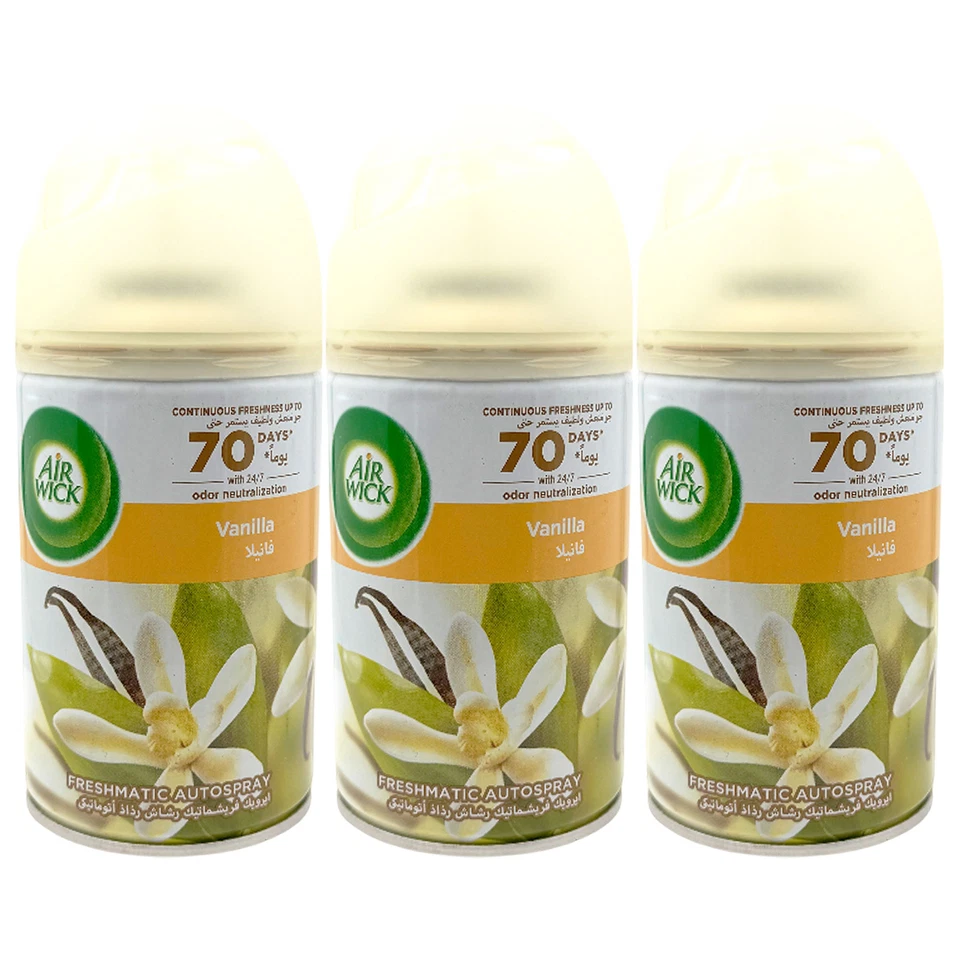 3x Air Wick Lufterfrischer Nachfüller Freshmatic Max Vanille 250ml - Bild 1 von 1