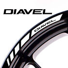 White 17 Inch Bike Rim Wheel Sticker Outer Edge For Ducati Diavel 1260 S