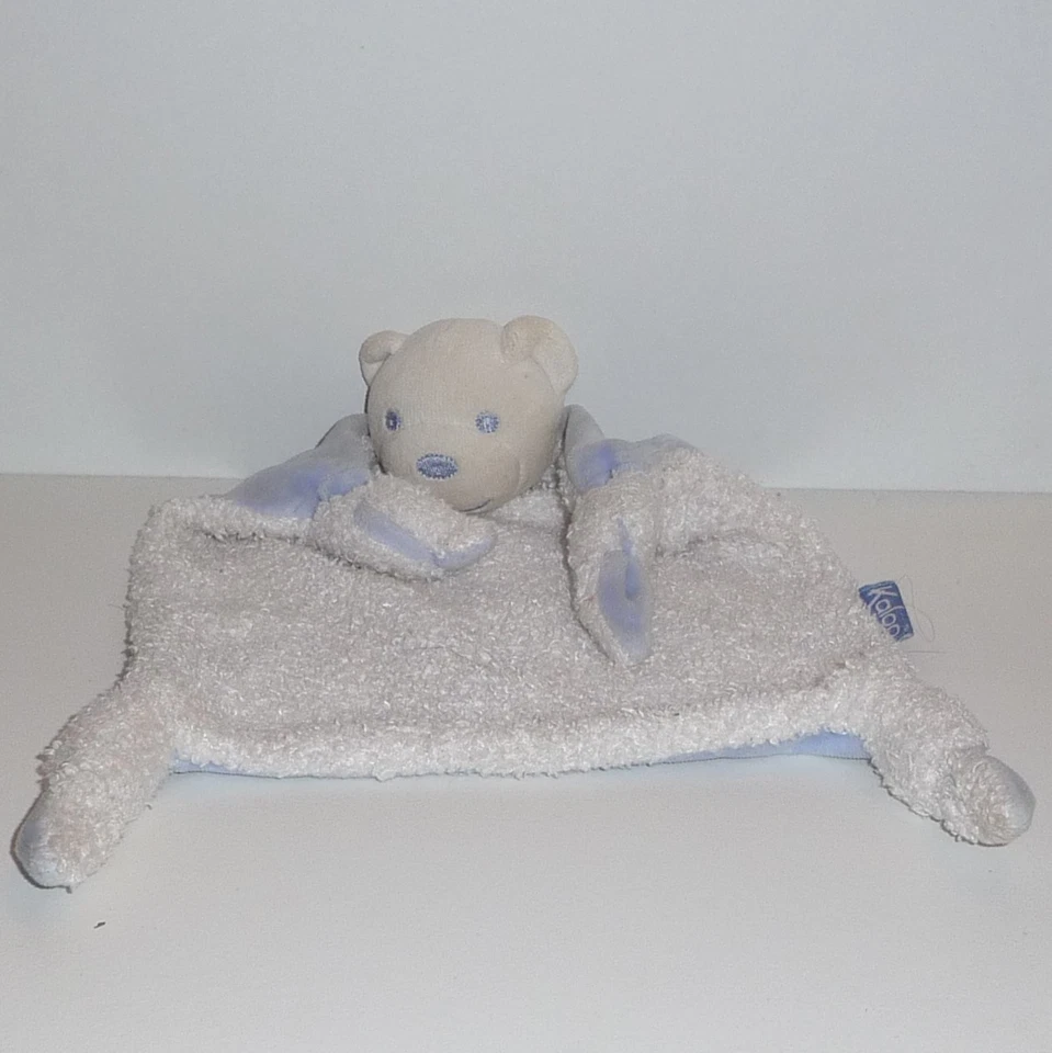 Kuscheltuch Bär Kaloo - Weiß - Blau - Bild 1 von 1