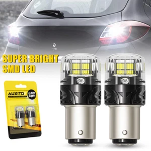 2X 1157 P21/5W LED Tail Brake Stop Reverse Parking Turn Signal Light Bulbs White - Picture 1 of 9